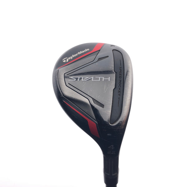 Used TaylorMade Stealth Rescue 4 Hybrid / 22 Degrees / Regular Flex