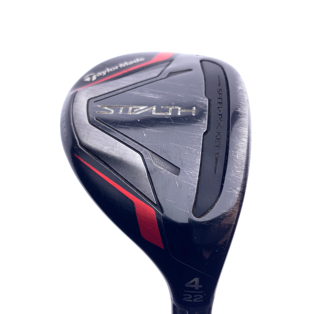Used TaylorMade Stealth Rescue 4 Hybrid / 22 Degrees / Regular Flex
