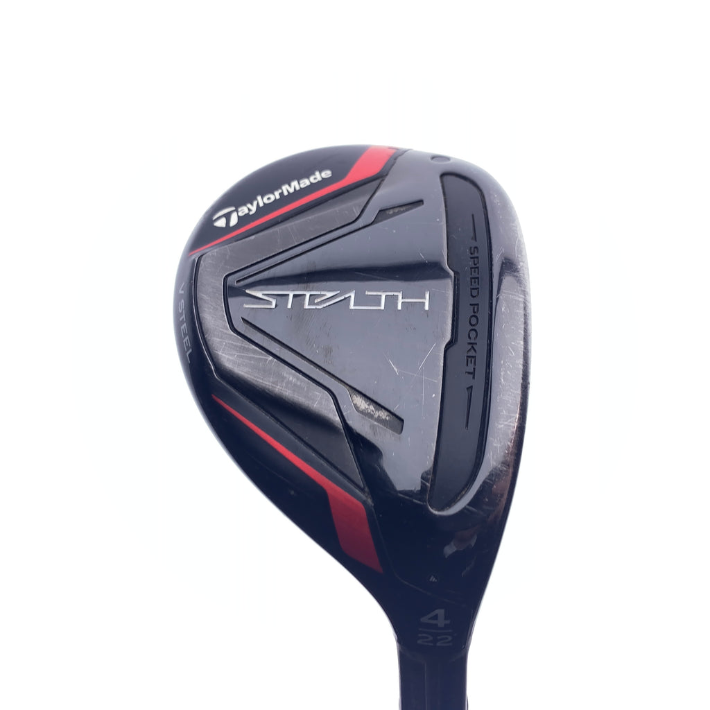Used TaylorMade Stealth Rescue 4 Hybrid / 22 Degrees / Regular Flex