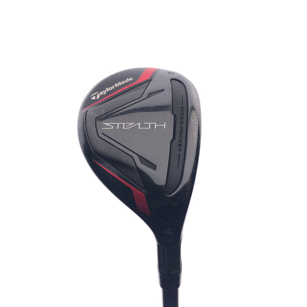 Used TaylorMade Stealth Rescue 4 Hybrid / 22 Degrees / Stiff Flex