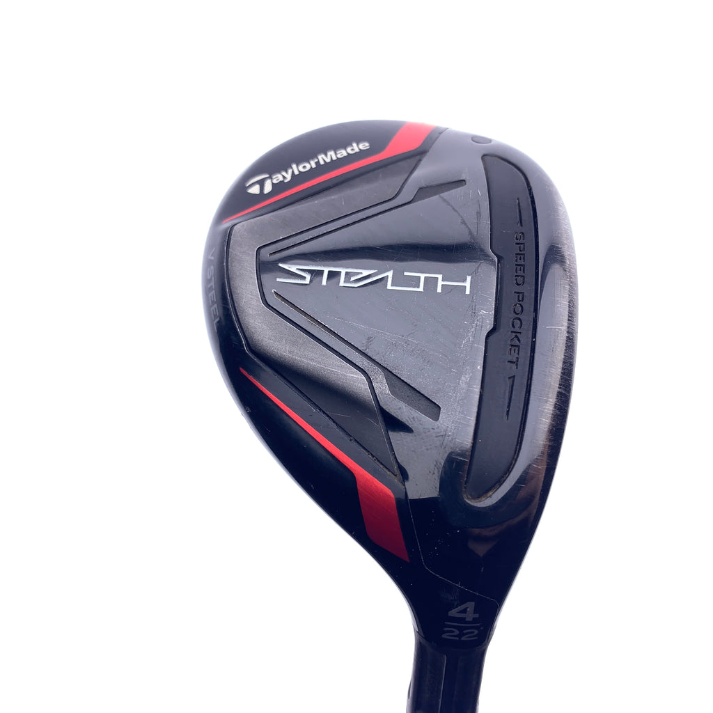 Used TaylorMade Stealth Rescue 4 Hybrid / 22 Degrees / Stiff Flex