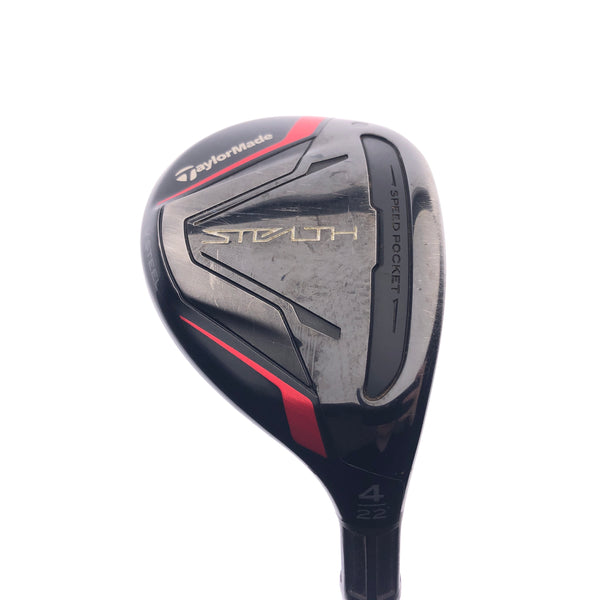 Used TaylorMade Stealth Rescue 4 Hybrid / 22 Degrees / Stiff Flex
