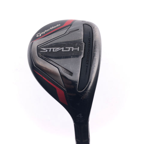 Used TaylorMade Stealth Rescue 4 Hybrid / 22 Degrees / X-Stiff Flex