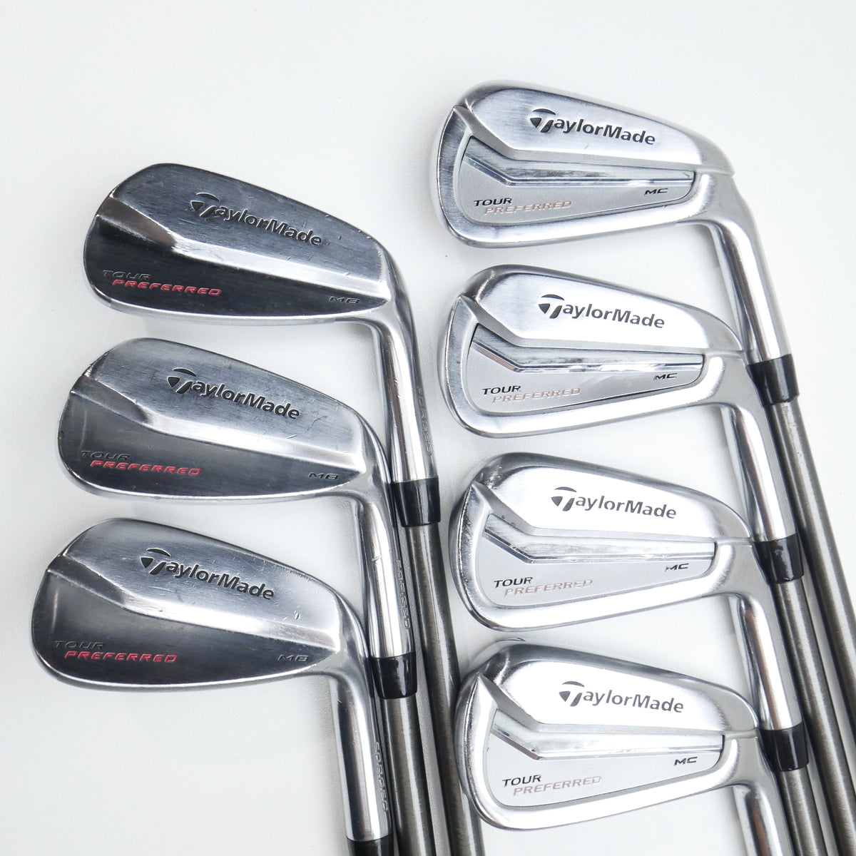 Used TaylorMade Tour Preferred MC & MB 2014 Combo Iron Set / 4 - PW / X-Stiff F
