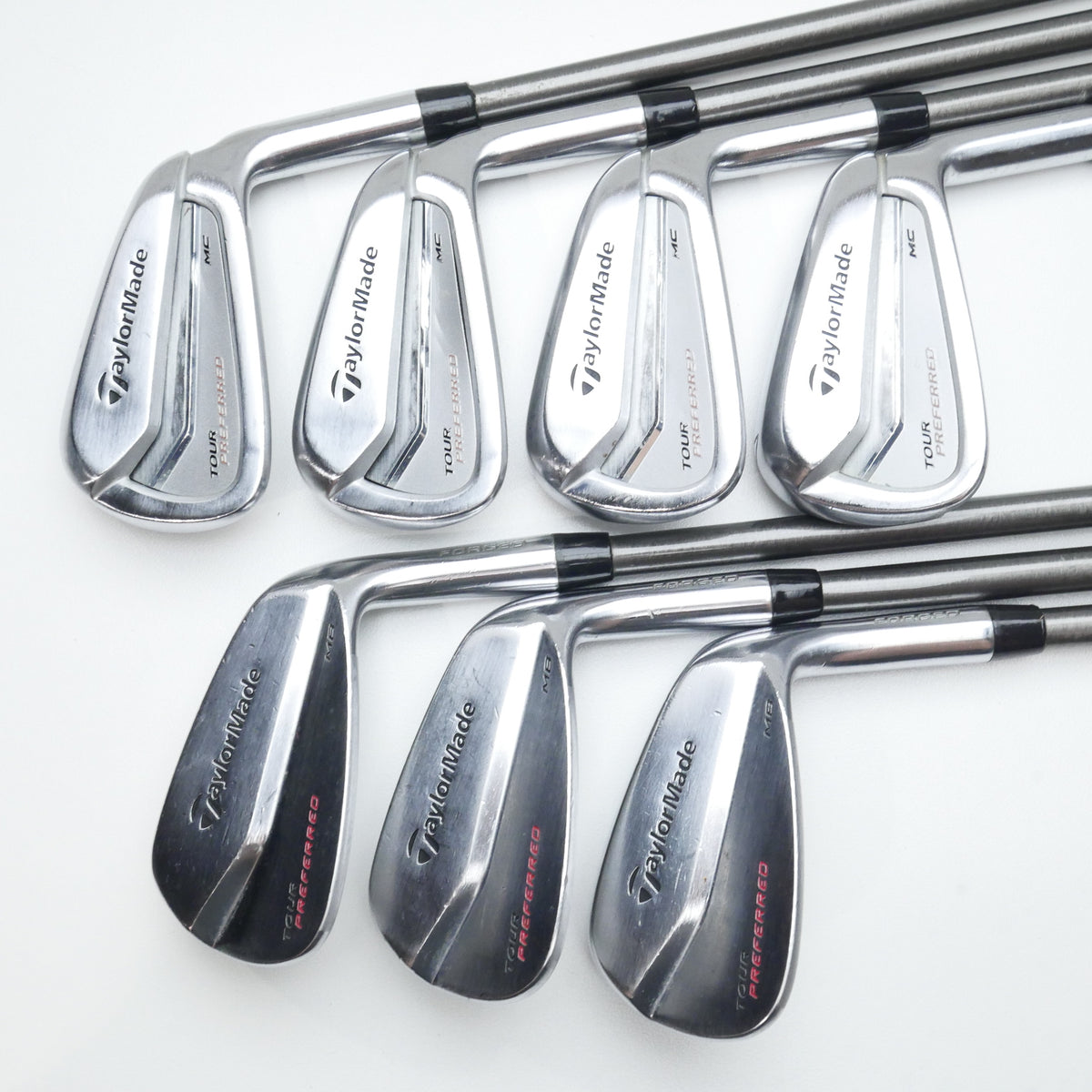 Used TaylorMade Tour Preferred MC & MB 2014 Combo Iron Set / 4 - PW / X-Stiff F