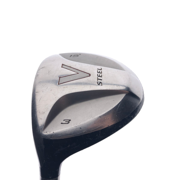 Used TaylorMade V Steel 3 Fairway Wood / 15 Degrees / Regular Flex / Left-Handed