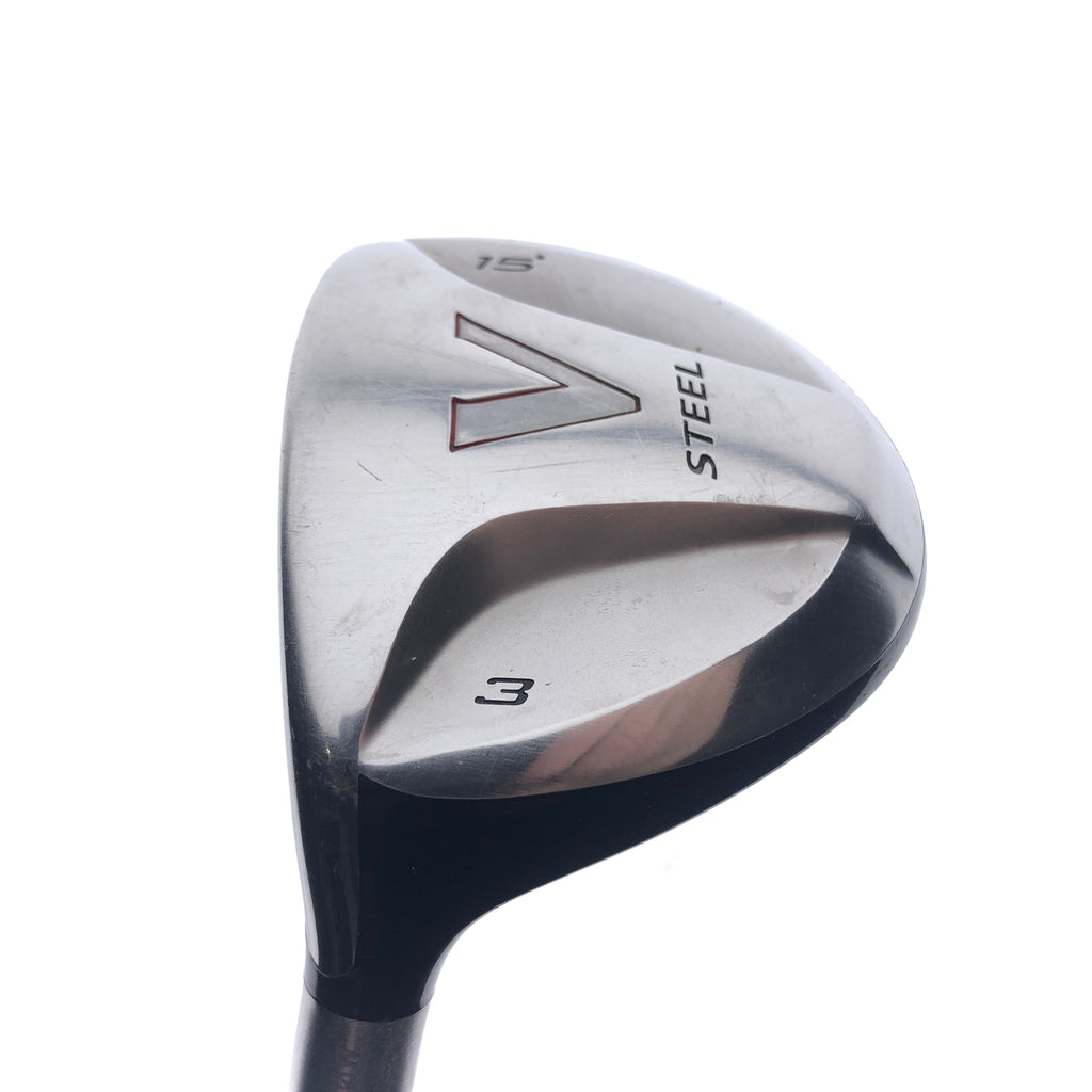 Used TaylorMade V Steel 3 Fairway Wood / 15 Degrees / Stiff Flex / Left-Handed
