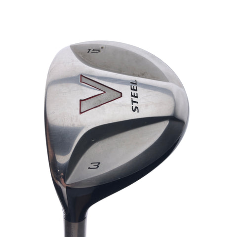 Used TaylorMade V Steel 3 Fairway Wood / 15.0 Degrees / Regular Flex / Left-Han