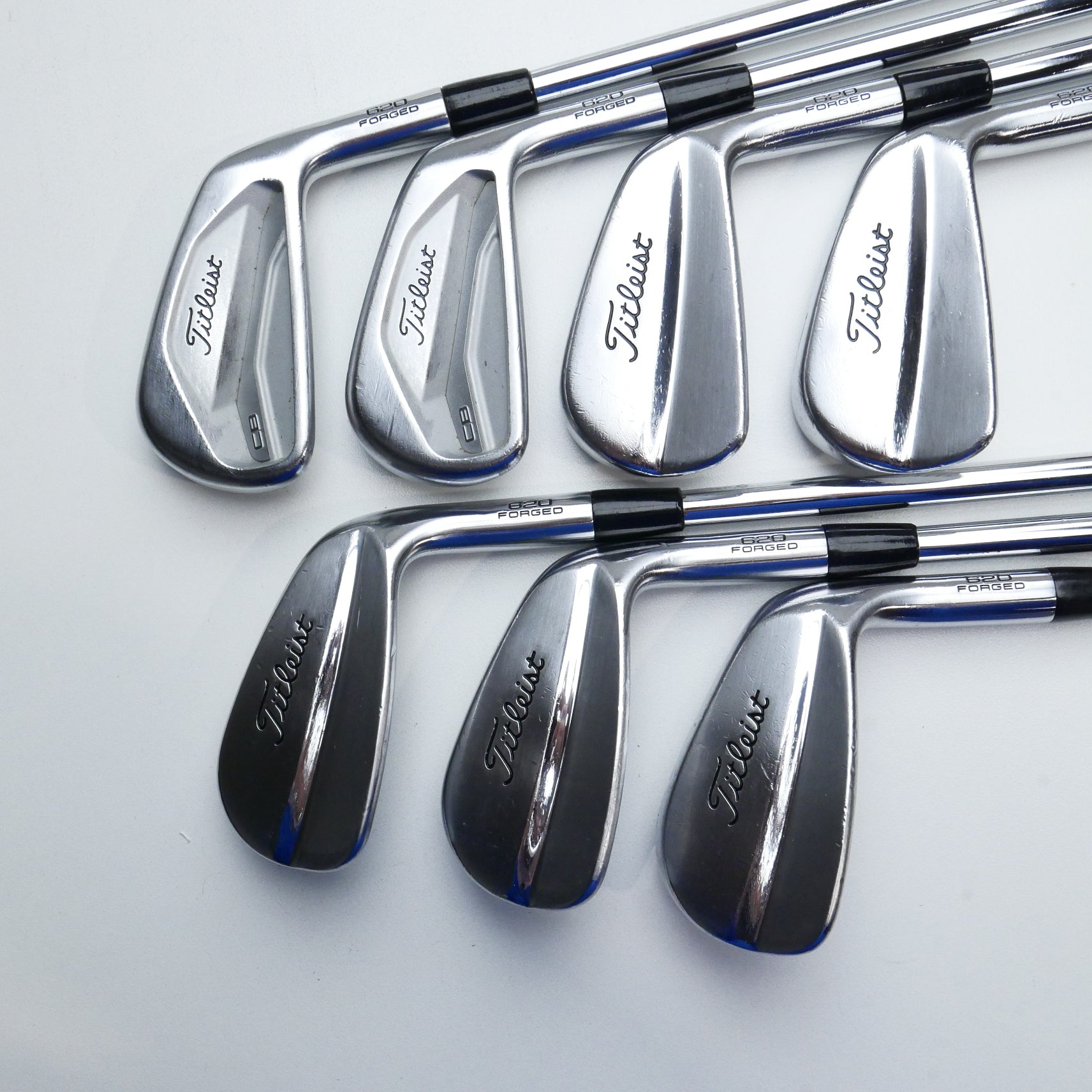 Used Titleist 620 CB & 620 MB Combo Iron Set / 4 - PW / X-Stiff Flex