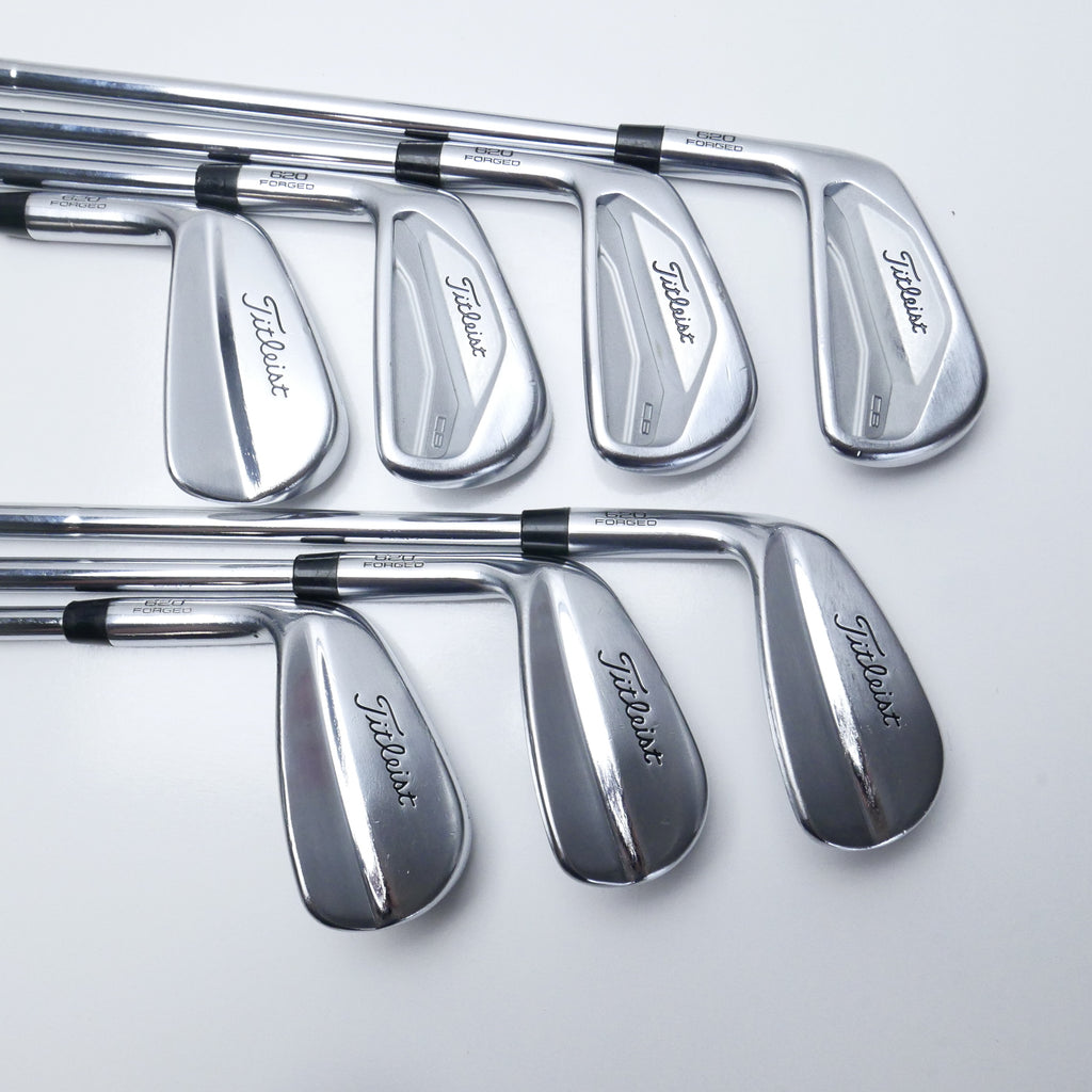 Used Titleist 620 CB & 620 MB Combo Iron Set / 4 - PW / X-Stiff / Left-Handed