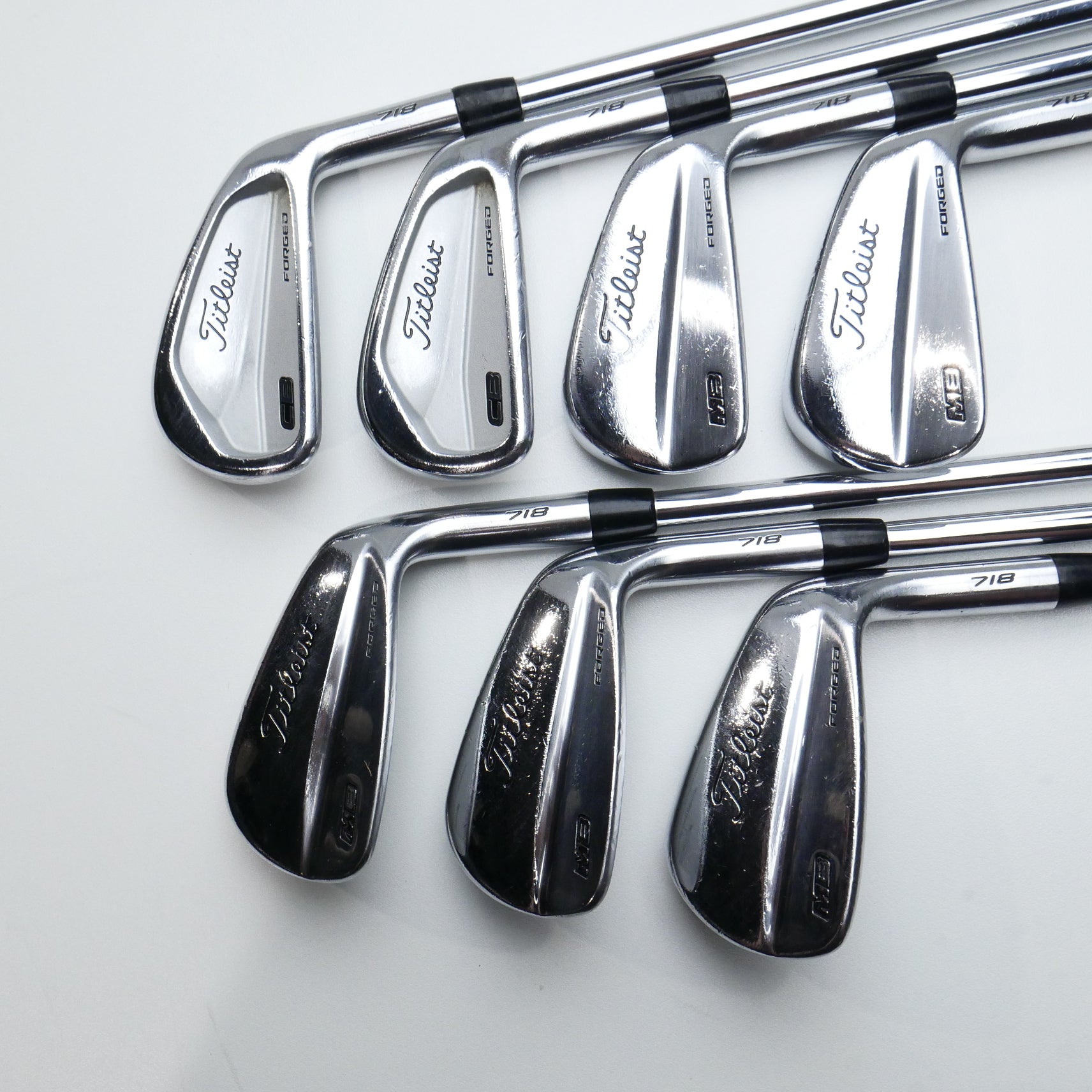 Used Titleist 718 CB & 718 MB Iron Set / 4 - PW / Regular Flex