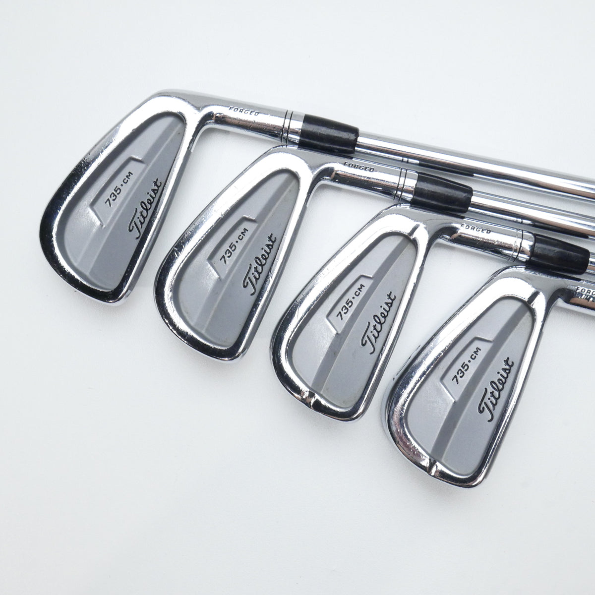 Used Titleist 735.CM Chrome Iron Set / 3 - PW / Stiff Flex