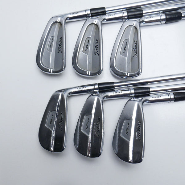 Used Titleist 735.CM Chrome Iron Set / 5 - PW / Stiff Flex