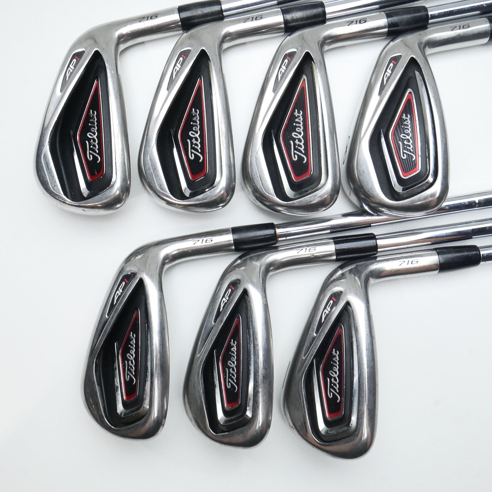 Used Titleist AP1 716 Iron Set / 5 - PW + AW / Stiff Flex