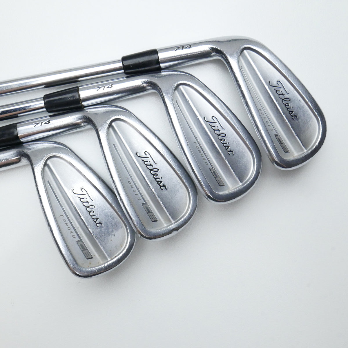 Used Titleist CB 714 Iron Set / 3 - PW / Stiff Flex / Left-Handed