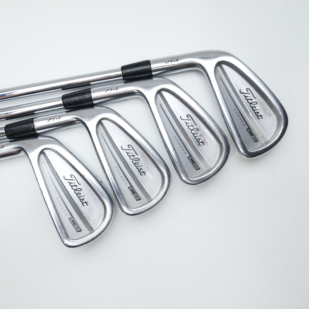 Used Titleist CB 714 Iron Set / 3 - PW / Stiff Flex / Left-Handed