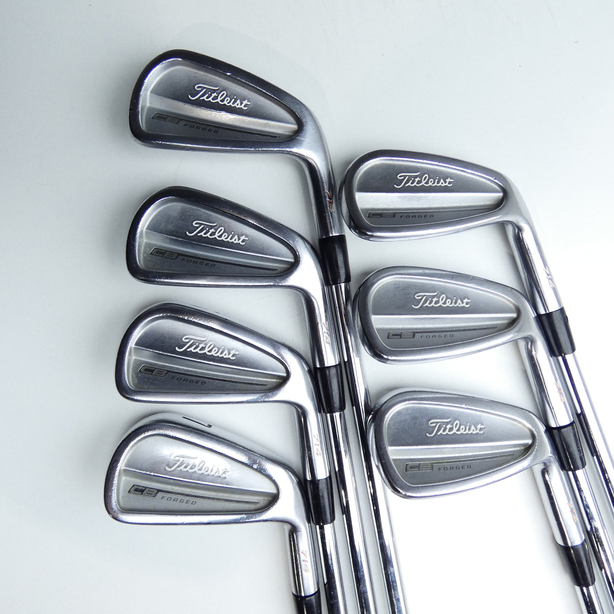 Used Titleist CB 714 Iron Set / 4 - PW / Stiff Flex