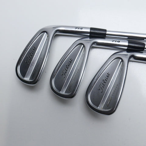 Used Titleist CB 714 Iron Set / 4 - PW / Stiff Flex