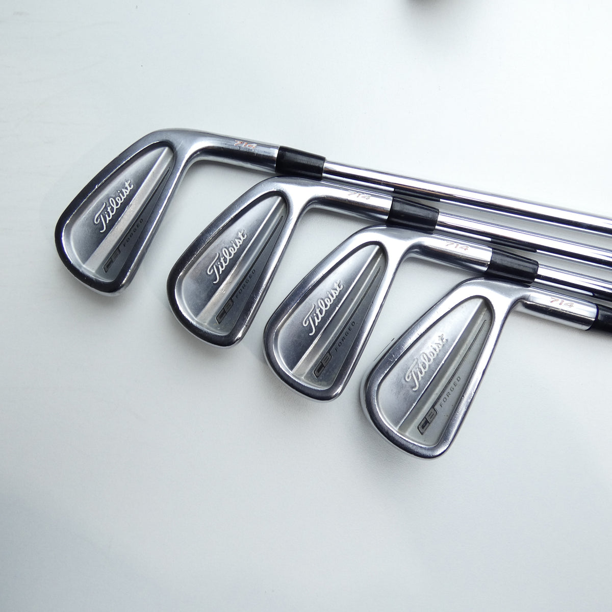 Used Titleist CB 714 Iron Set / 4 - PW / Stiff Flex