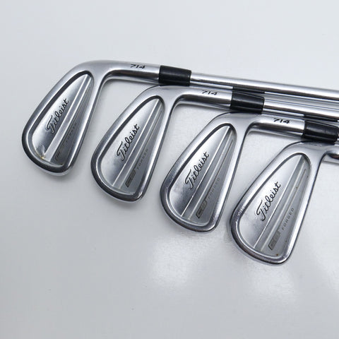 Used Titleist CB 714 Iron Set / 4 - PW / Stiff Flex