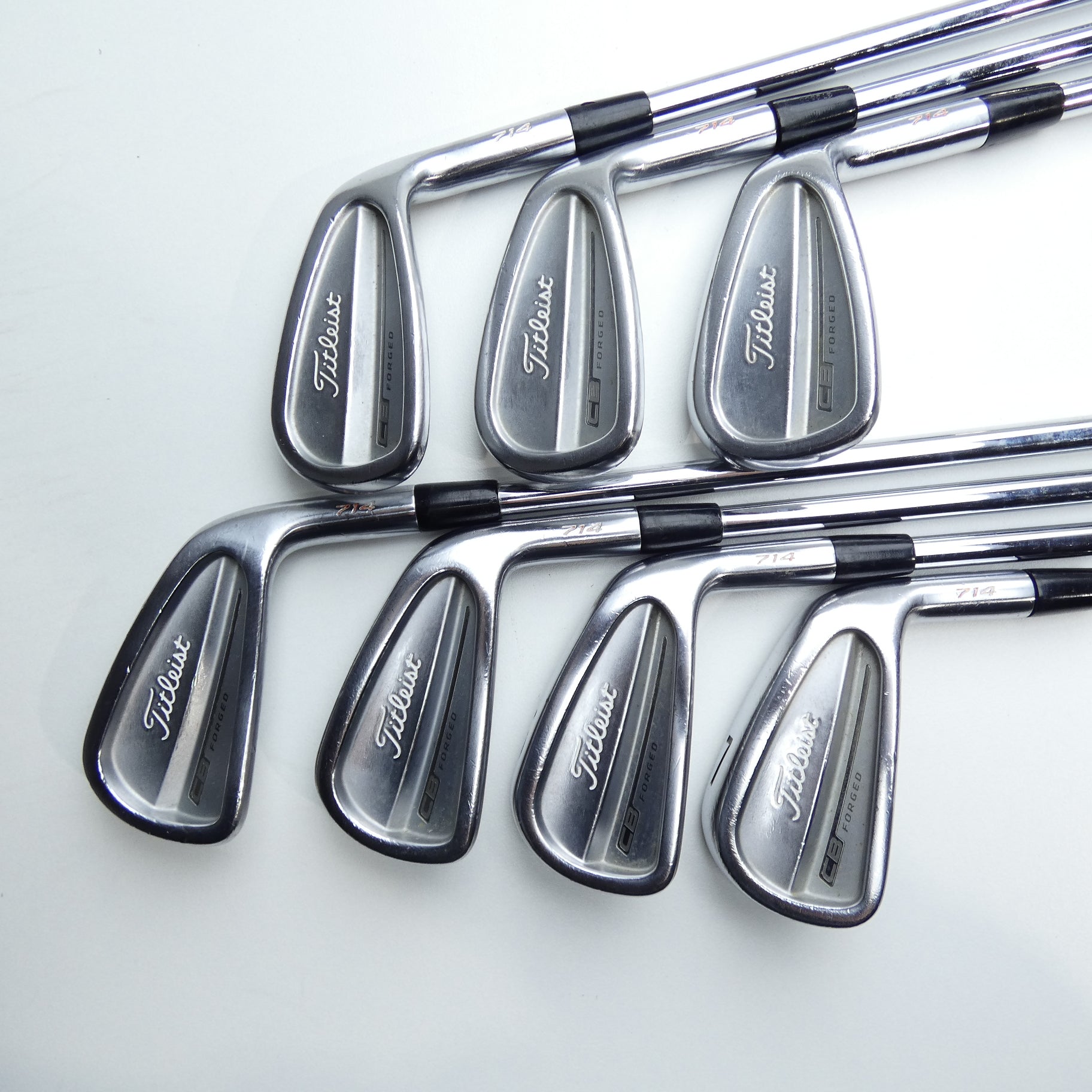 Used Titleist CB 714 Iron Set / 4 - PW / Stiff Flex