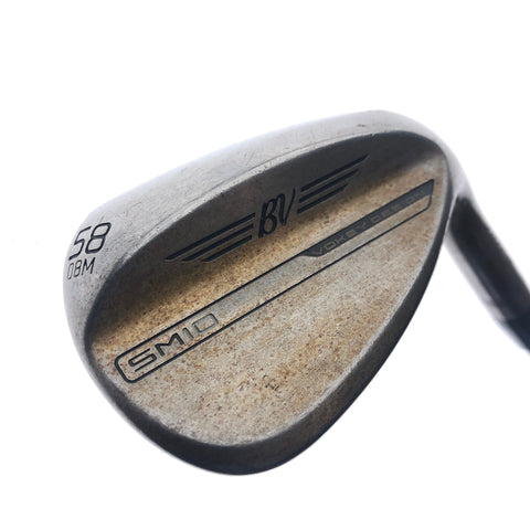 Used Titleist SM10 Raw Lob Wedge / 58.0 Degrees / Stiff Flex