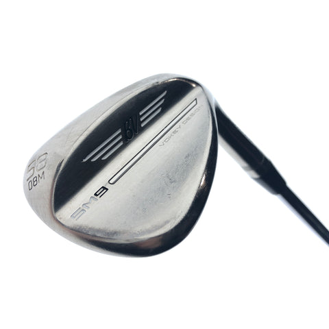 Used Titleist SM9 Brushed Steel Lob Wedge / 58.0 Degrees / Regular Flex