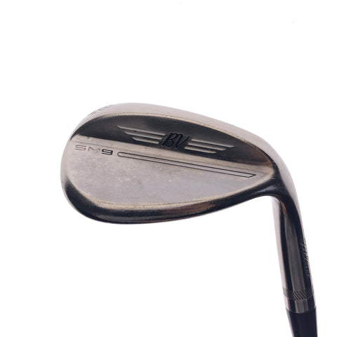 Used Titleist SM9 Brushed Steel Lob Wedge / 58.0 Degrees / Stiff Flex