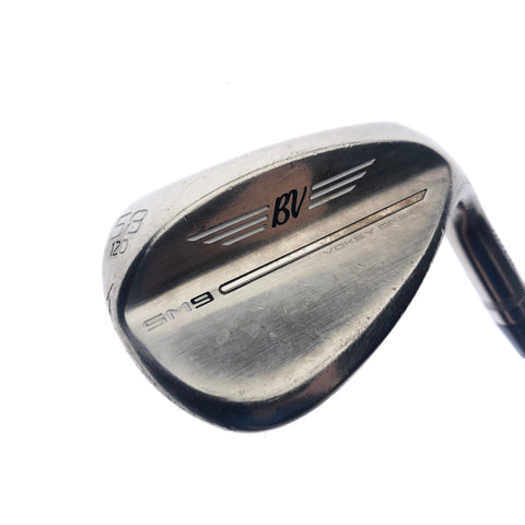 Used Titleist SM9 Brushed Steel Lob Wedge / 58.0 Degrees / Wedge Flex