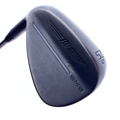 Used Titleist SM9 Jet Black Gap Wedge / 52.0 Degrees / Stiff Flex / Left-Handed