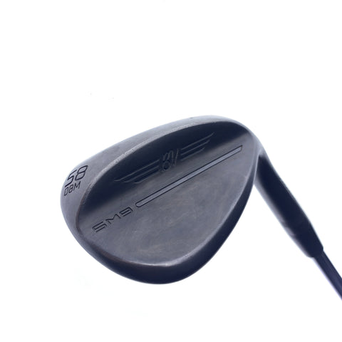 Used Titleist SM9 Jet Black Lob Wedge / 58.0 Degrees / Wedge Flex