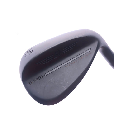 Used Titleist SM9 Jet Black Lob Wedge / 58.0 Degrees / Wedge Flex