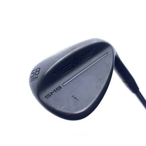 Used Titleist SM9 Jet Black Lob Wedge / 58.0 Degrees / Wedge Flex