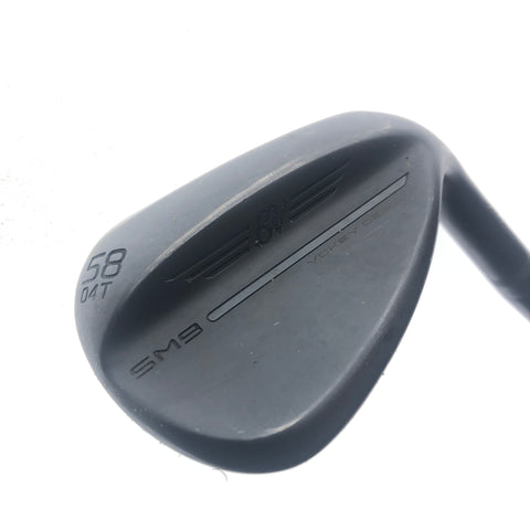 Used Titleist SM9 Jet Black Lob Wedge / 58.0 Degrees / Wedge Flex