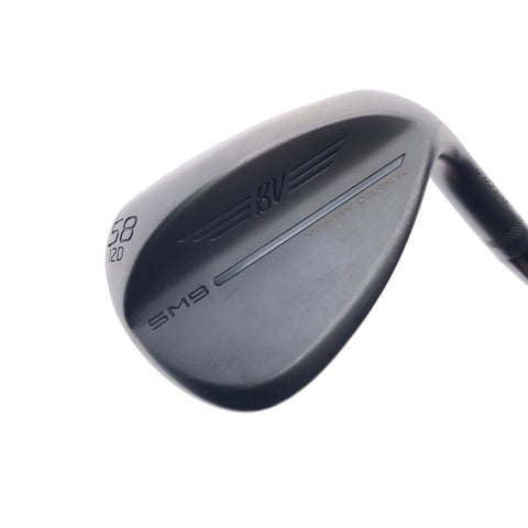Used Titleist SM9 Jet Black Lob Wedge / 58.0 Degrees / Wedge Flex