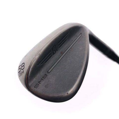 Used Titleist SM9 Jet Black Lob Wedge / 58.0 Degrees / X-Stiff Flex