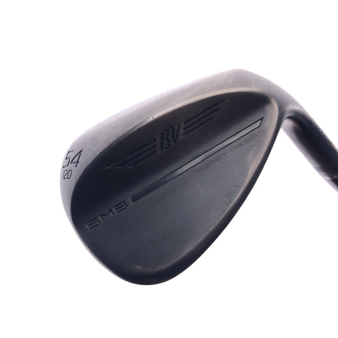 Used Titleist SM9 Jet Black Sand Wedge / 54.0 Degrees / X-Stiff Flex