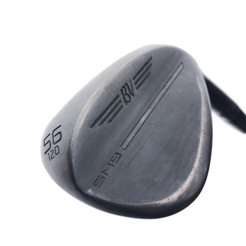 Used Titleist SM9 Jet Black Sand Wedge / 56.0 Degrees / Wedge Flex