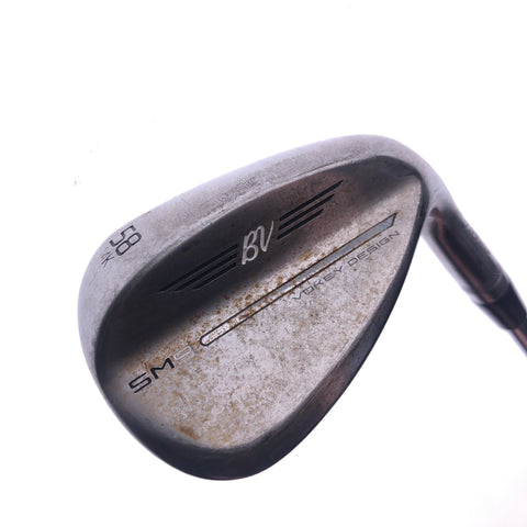 Used Titleist SM9 RAW Lob Wedge / 58.0 Degrees / Stiff Flex