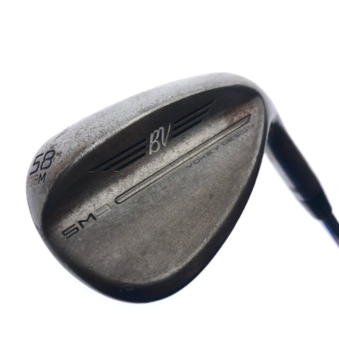 Used Titleist SM9 RAW Lob Wedge / 58.0 Degrees / Stiff Flex