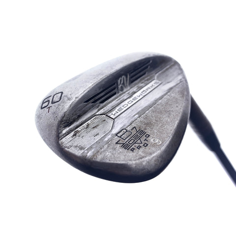 Used Titleist SM9 Raw Wedge Works Lob Wedge / 60.0 Degrees / Stiff Flex