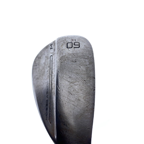 Used Titleist SM9 Raw Wedge Works Lob Wedge / 60.0 Degrees / TX Flex