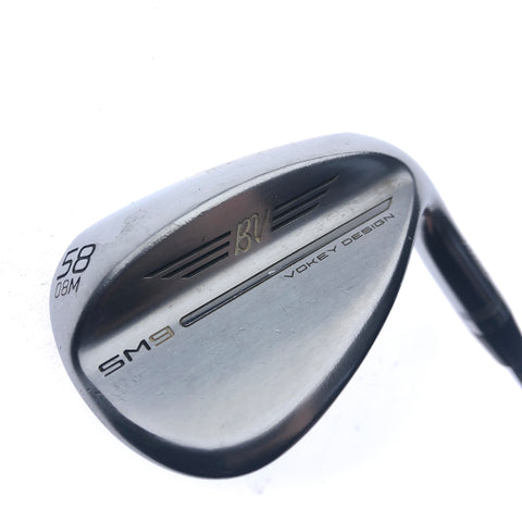 Used Titleist SM9 Tour Chrome Lob Wedge / 58.0 Degrees / Stiff Flex