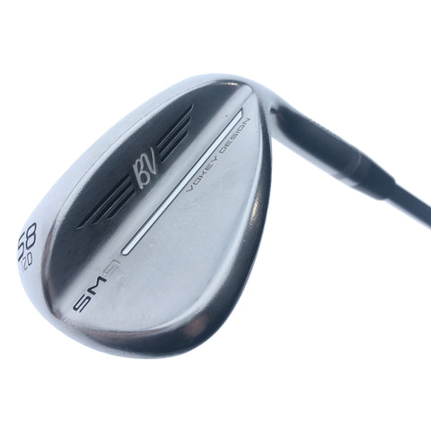 Used Titleist SM9 Tour Chrome Lob Wedge / 58.0 Degrees / Stiff Flex