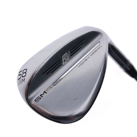 Used Titleist SM9 Tour Chrome Lob Wedge / 58.0 Degrees / Wedge Flex