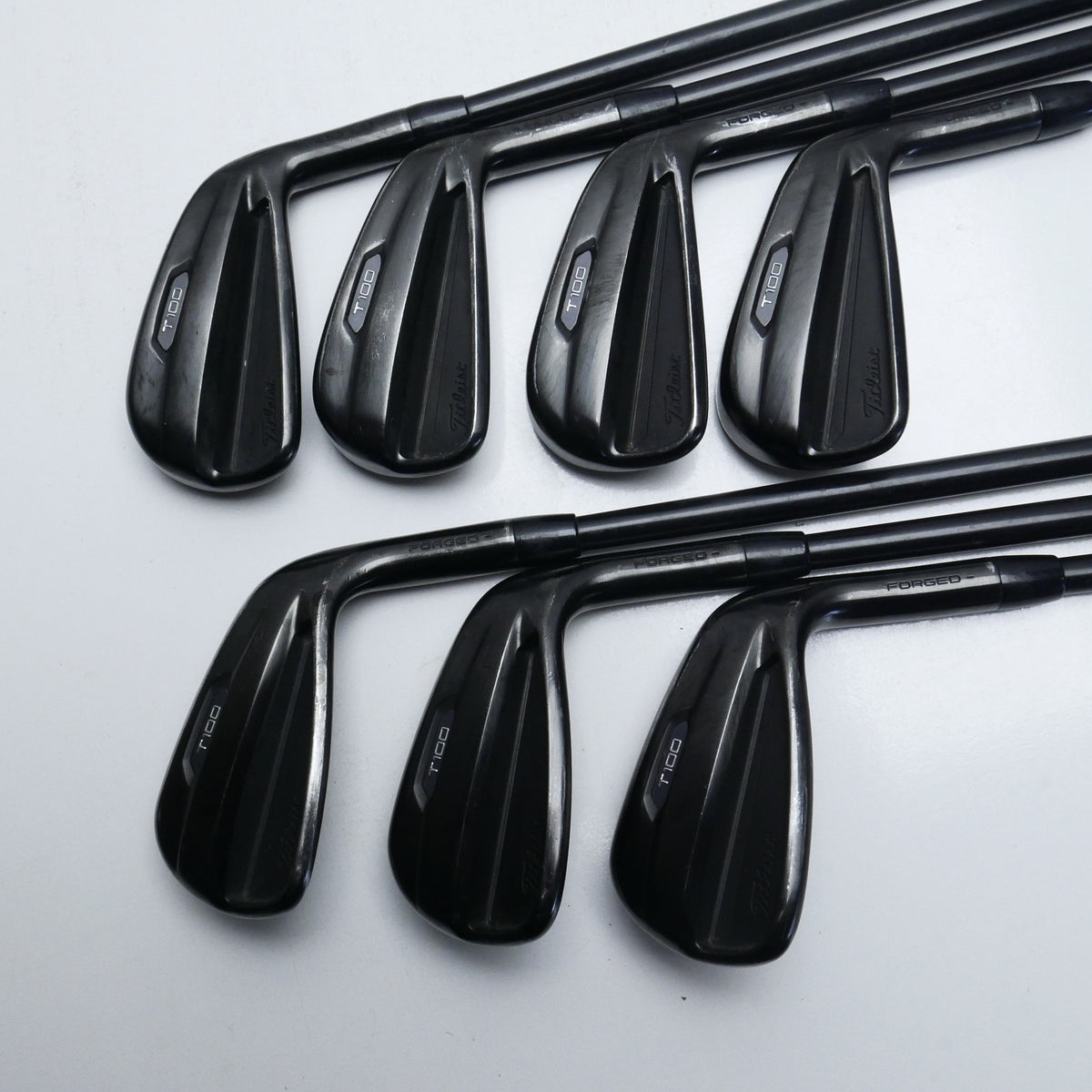 Used Titleist T100 2021 Black Iron Set / 4 - PW / Stiff Flex