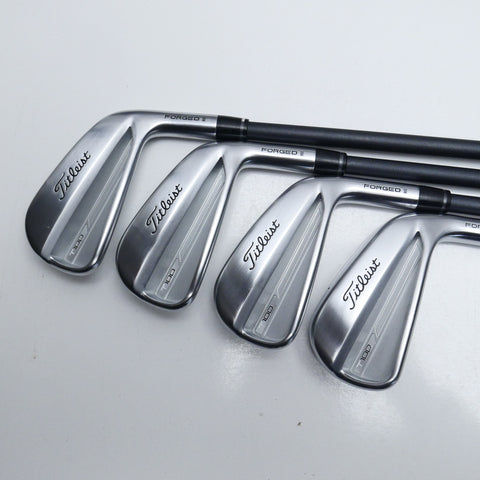 Used Titleist T100 2023 Iron Set / 4 - PW / X-Stiff Flex / Modus Blackout