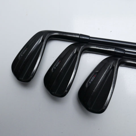 Used Titleist T100S 2021 Black Iron Set / 4 - PW / Stiff Flex