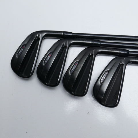 Used Titleist T100S 2021 Black Iron Set / 4 - PW / Stiff Flex