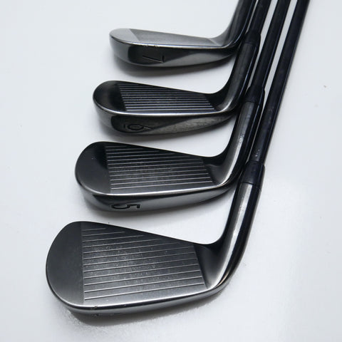 Used Titleist T100S 2021 Black Iron Set / 4 - PW / Stiff Flex